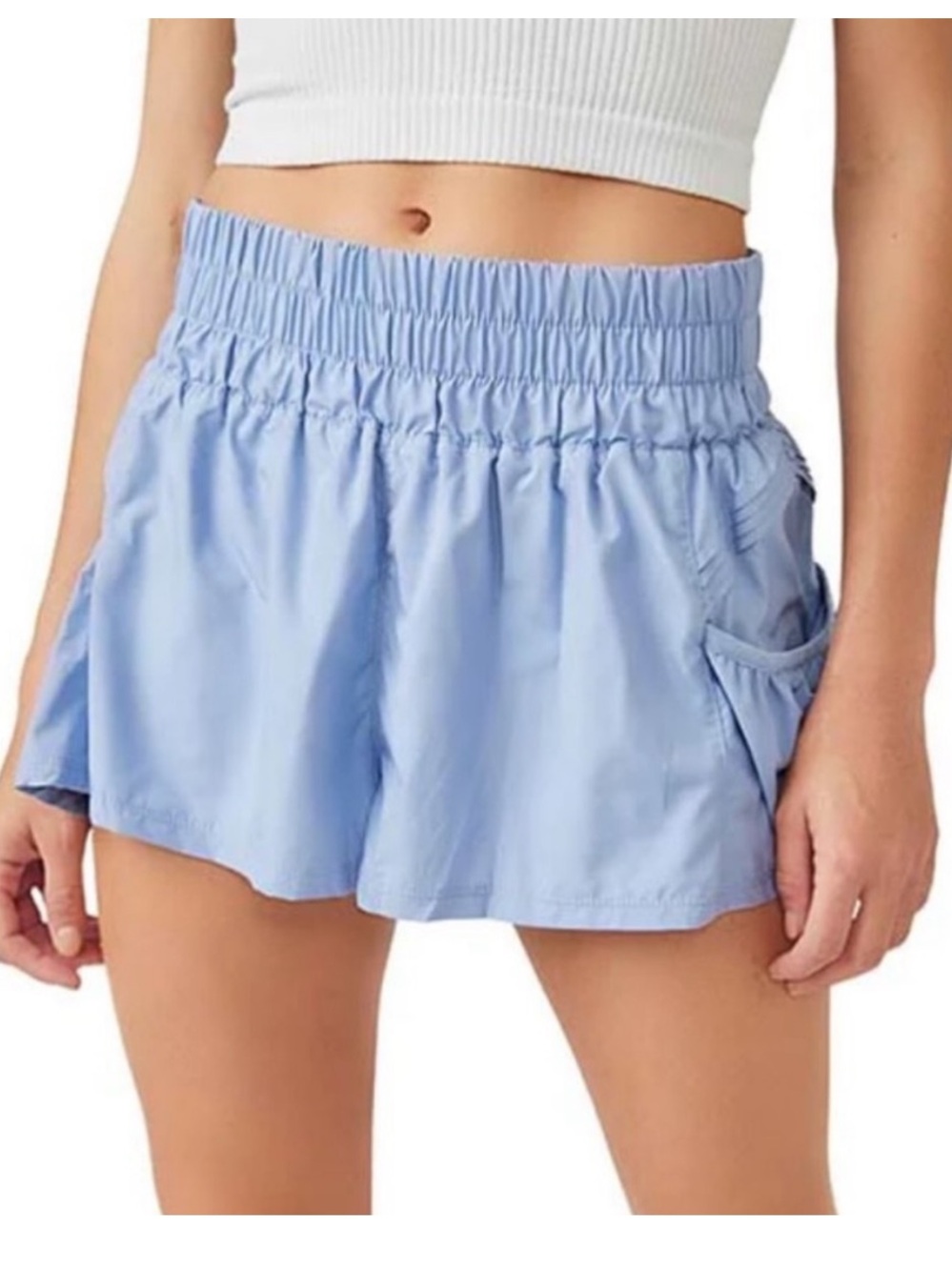 Free People FP Movement Get Your Flirt On Shorts blue size small